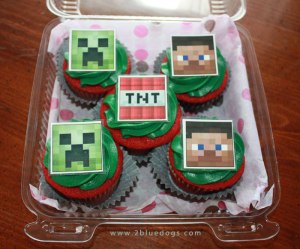 Minecraft cake cupcakes TNT creepers steve